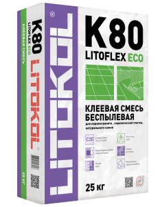 LITOKOL LITOFLEX ECO K80 Беспылевой высокоэластичный клей для керамогранита